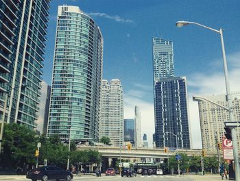 Low angle view of modern buildings