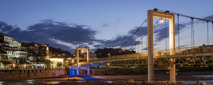 View of bridge over river against sky