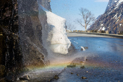 Reflection of clouds in water