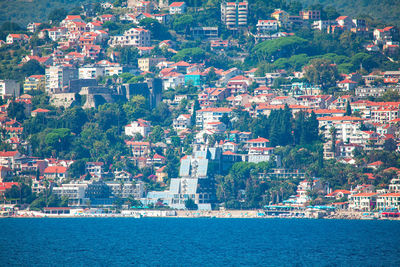 Herceg novi coastal town in montenegro . residential district situated at kotor bay