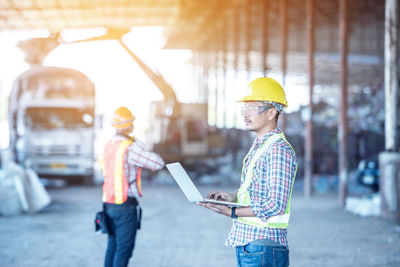 Man working at construction site