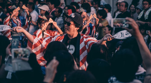 Group of people at music concert