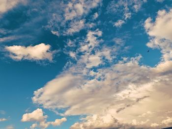 Low angle view of clouds in sky