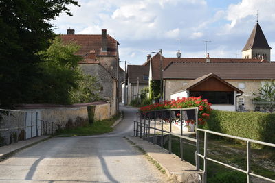 View of buildings against cloudy sky