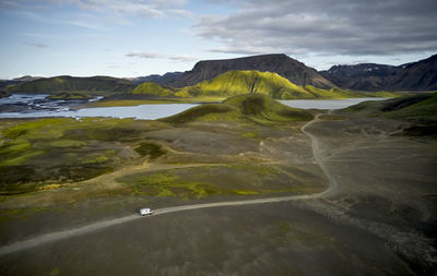 Trip through green mountainous terrain