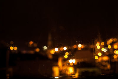 Defocused lights at night