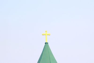 Low angle view of built structure against clear sky