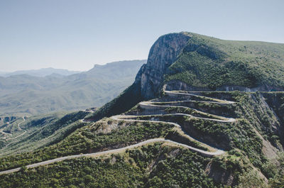 Scenic view of landscape against clear sky