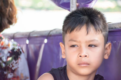 Close-up portrait of a boy