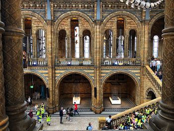 Group of people in front of historical building