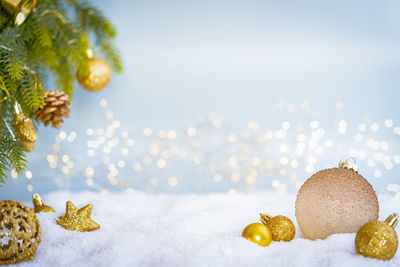 Close-up of christmas decorations