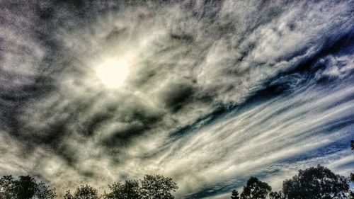 Low angle view of cloudy sky