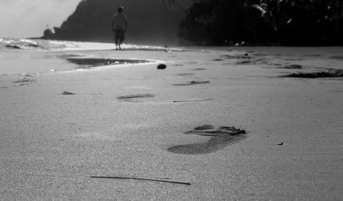 Surface level of beach