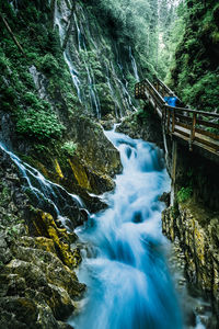 Waterfall at wimbachklamm near ramsau/berchtesgaden, bavaria,  germany