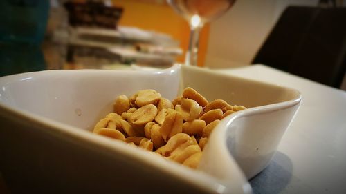 Close-up of food in bowl on table