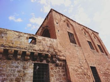 Low angle view of building against sky