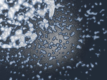 Full frame shot of wet glass