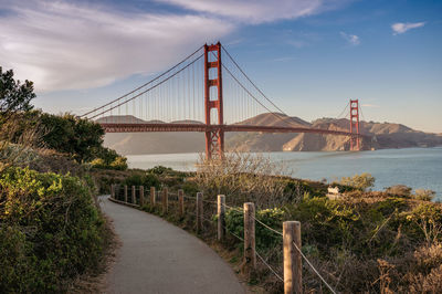 View of suspension bridge