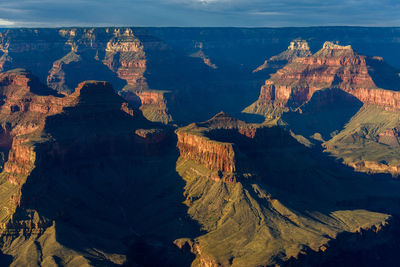 Aerial view of rock formations