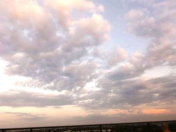 Low angle view of dramatic sky during sunset