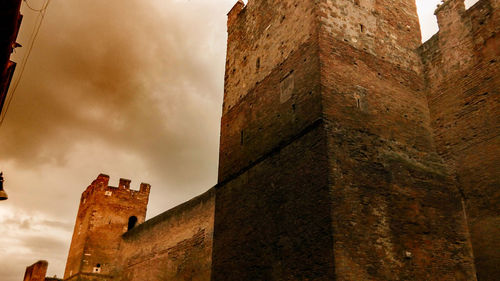 Low angle view of castle against sky