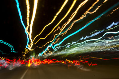 Light trails at night