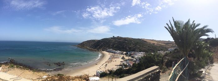 Panoramic view of beach against sky