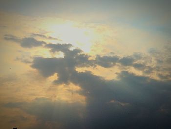 Low angle view of cloudy sky