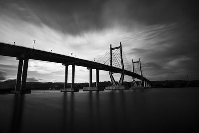 Low angle view of bridge over river