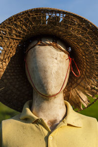 Close-up portrait of hat