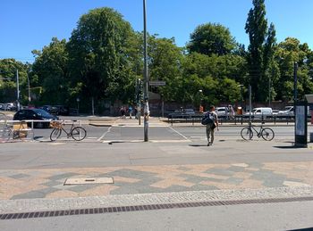 People on road