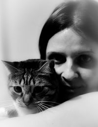 Close-up portrait of cat with eyes