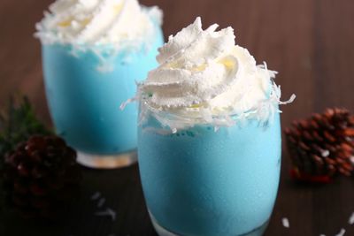 Close-up of ice cream in glass on table