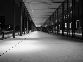 Empty corridor of building