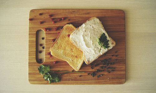 High angle view of food