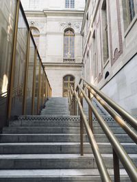 Low angle view of staircase in building