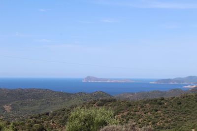 Scenic view of land against sky