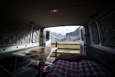 Interior of car