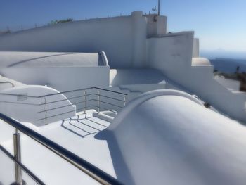 Close-up of built structure against sky