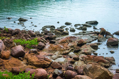 Pebbles on beach