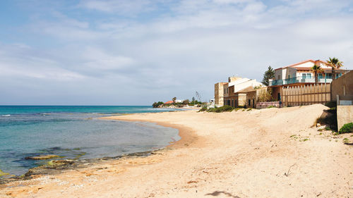 Sicilian beaches along the coast