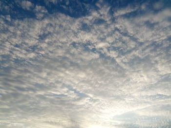 Low angle view of clouds in sky