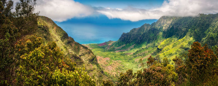 Panoramic view of landscape against sky