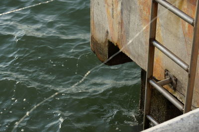 Close-up high angle view of sea