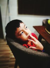 Close-up of young boy