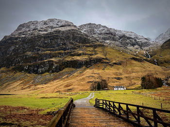 Scottish highlands in winter