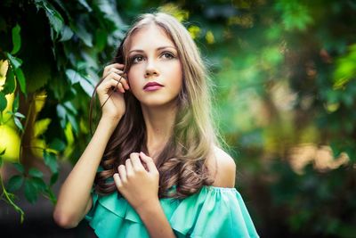 Portrait of young woman