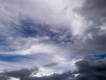 Low angle view of clouds in sky