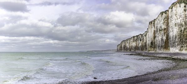 Panoramic view of beach against sky