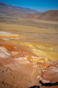 Scenic view of desert against sky